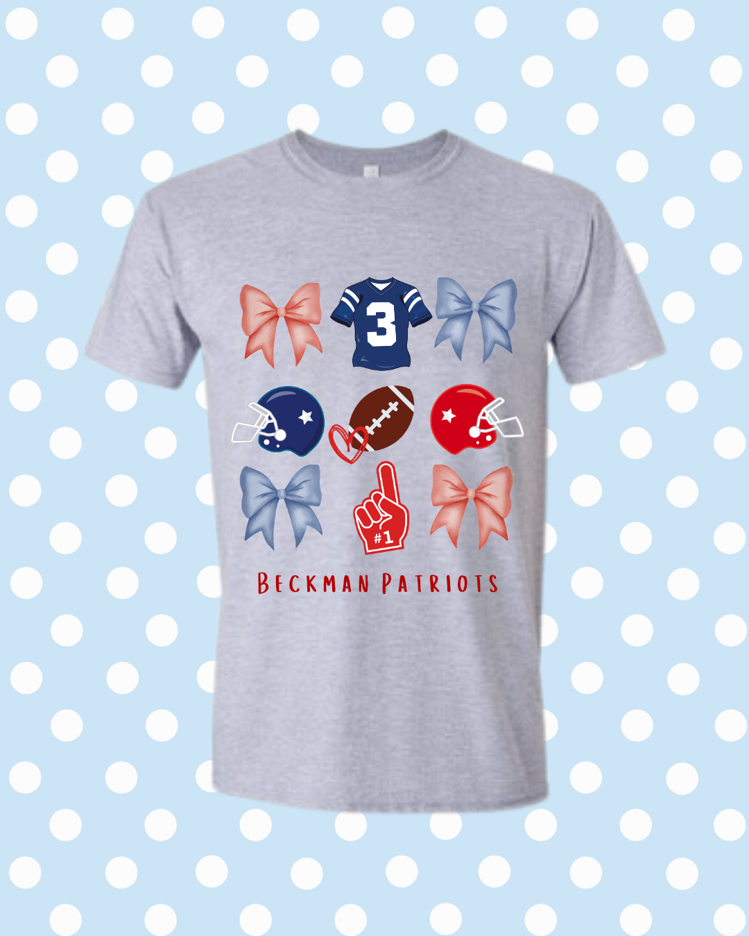Bows & Football Tee